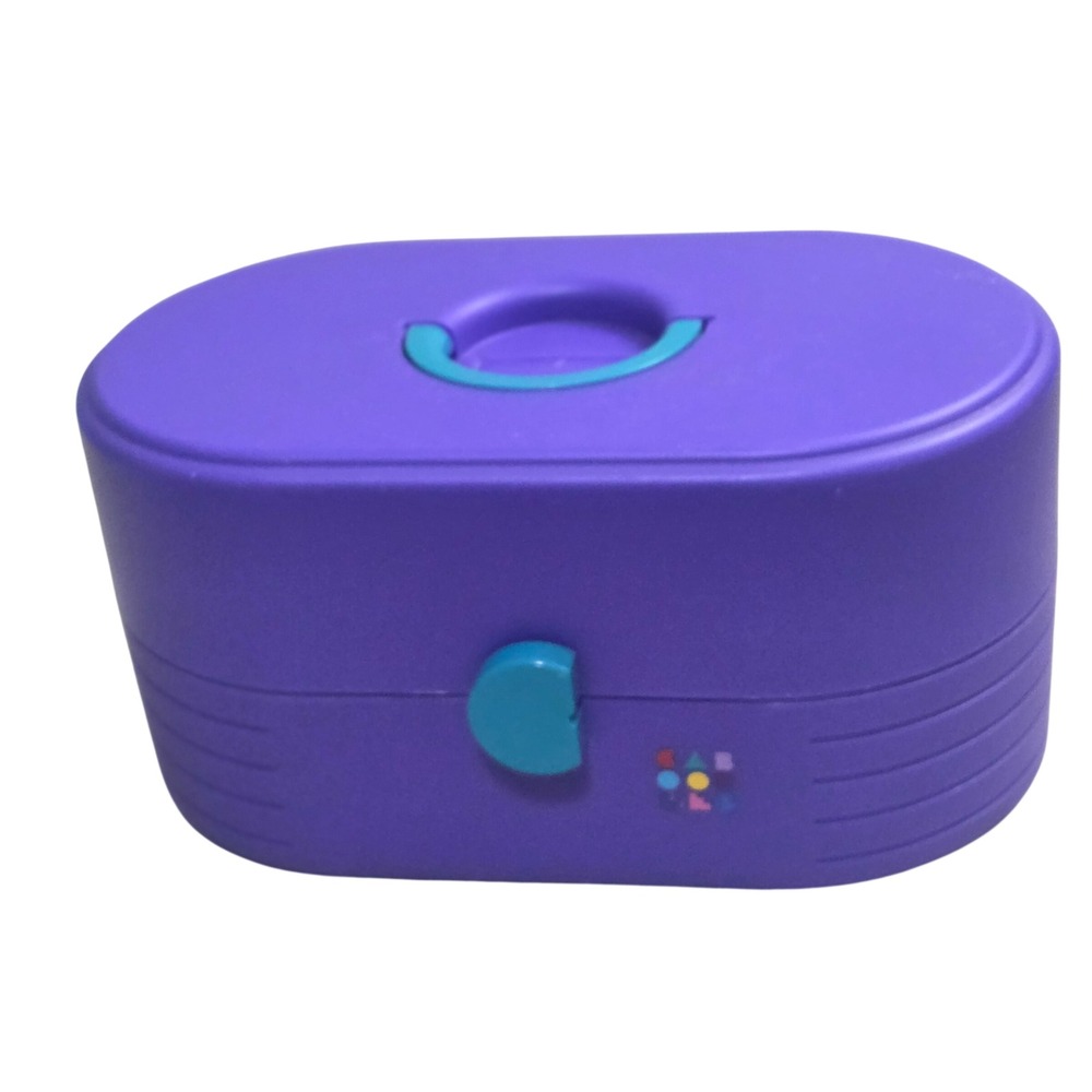 Vintage 90's Caboodles 2640 Purple Teal Retro Makeup Organizer Case Mirror USA